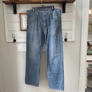 Levi's Men's 569 Straight Jeans in Light Blue Wash 36x32